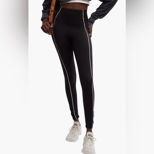 FP Movement by Free People Black Leggings with White Accents
